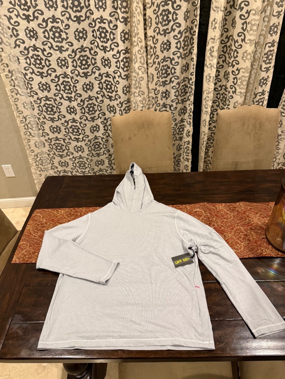 G/FORE Men's XL Light Heather Grey Brushed Back Tech Terry Hoodie MSRP $185